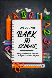Welcome Back to School template 2025 Poster
