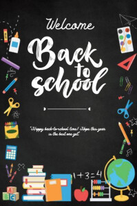 Welcome Back to School template 2025 Poster