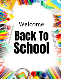 Welcome Back to school template 2025 Volante (Carta US)