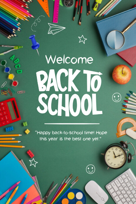 Welcome Back to School template 2025 Cartaz
