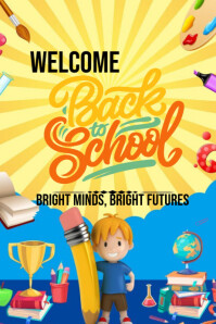 Welcome back to school template 2025 Poster