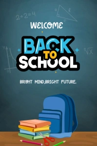 Welcome back to school template 2025 Poster