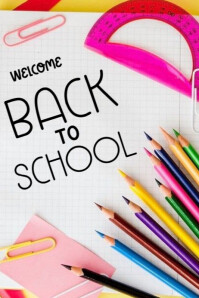 白色 Back to School 海报 Template