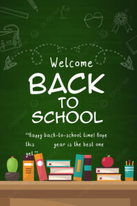 Welcome Back to School template 2025 Poster
