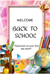 Welcome back to school template 2025 Poster