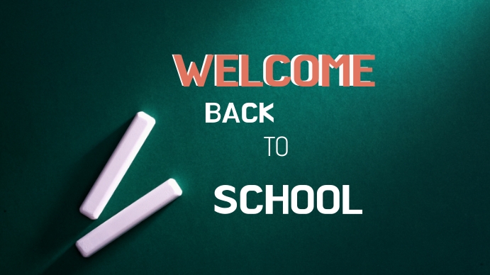 welcome back to school template YouTube 缩略图