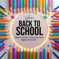 Welcome Back To School Template Instagram Post.
