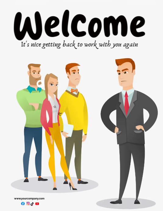 Welcome Back To Work Sign