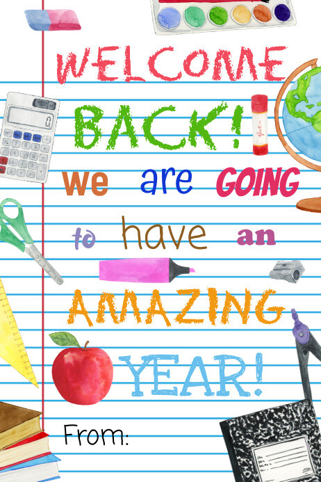 Welcome Back We are Going To Have an Amazing Banner 4' × 6' template