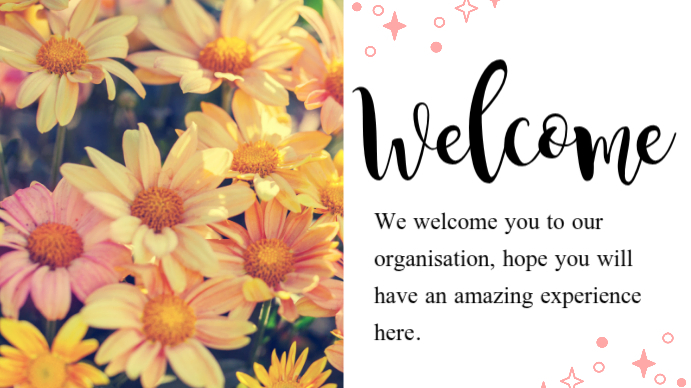 Welcome Message เทมเพลต | PosterMyWall