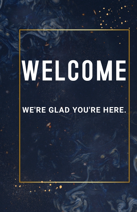 Cover Welcome Note welcome card Template | PosterMyWall