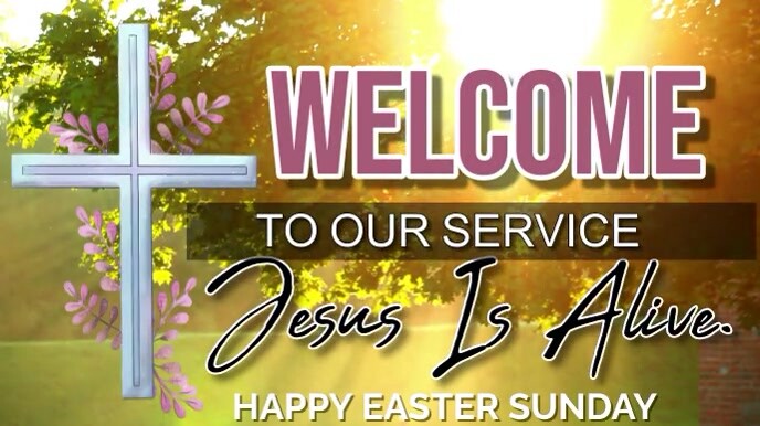 Welcome church Easter Sunday video Template | PosterMyWall