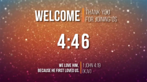 棕色 Church Welcome Countdown Digitale display Template
