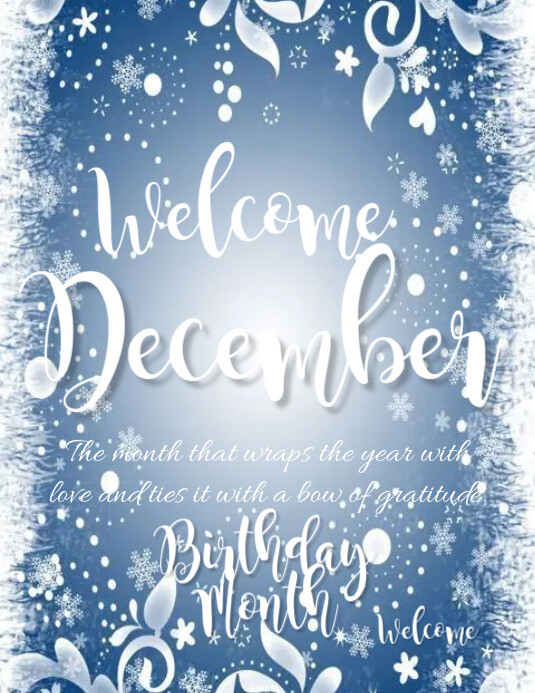 Welcome December Template | PosterMyWall