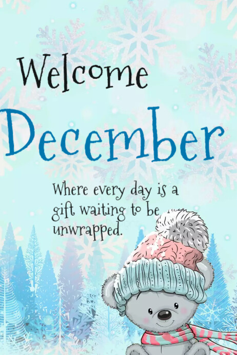 Welcome December Template | PosterMyWall