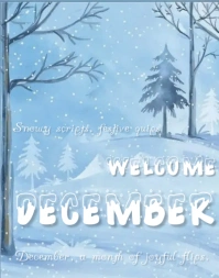 Welcome December Poster/Wallboard template