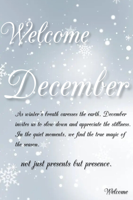 Welcome December Template | PosterMyWall