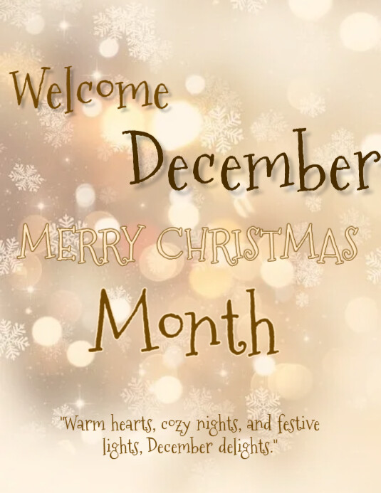 Welcome December Template | PosterMyWall