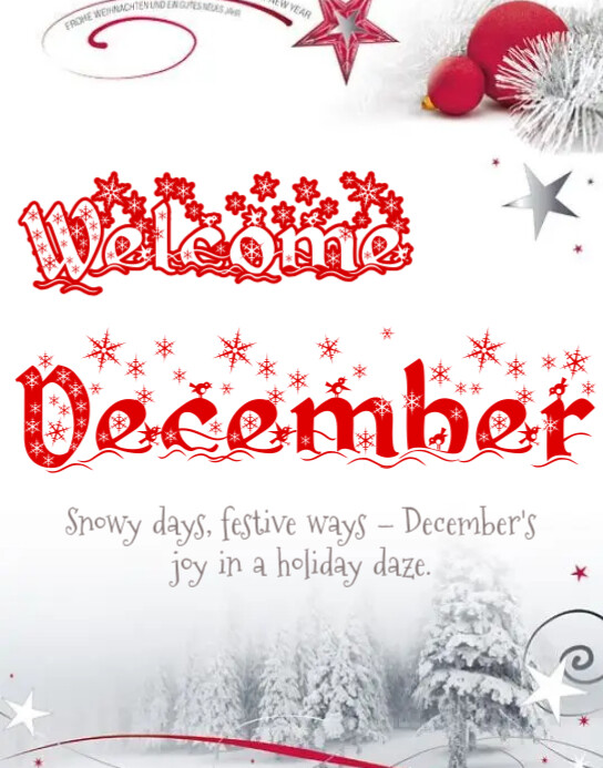 Welcome December Template | PosterMyWall