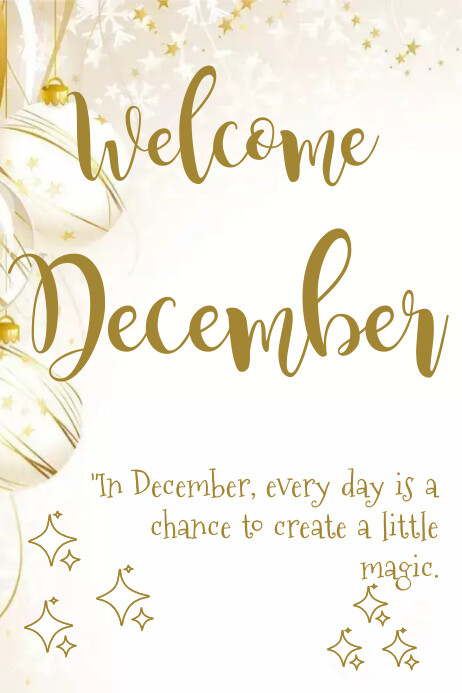 Welcome December Template | PosterMyWall