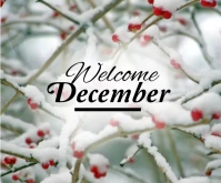 welcome december Medium Rectangle template