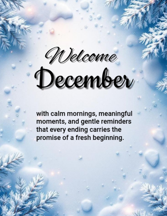 Welcome December Template | PosterMyWall