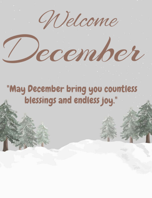 Welcome December Template | PosterMyWall
