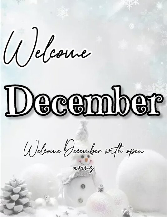 Welcome December Template | PosterMyWall