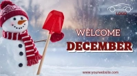 Welcome December digital online post template
