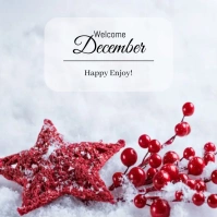 Welcome December Flyer Template Square (1:1)