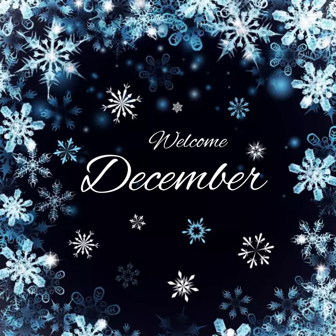 December. View Welcome December Instagram post Template | PosterMyWall