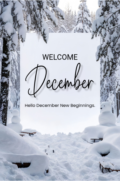 Welcome December Poster 2025 Template | PosterMyWall