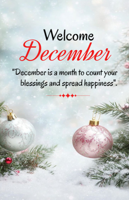 Welcome December template 2025 | PosterMyWall