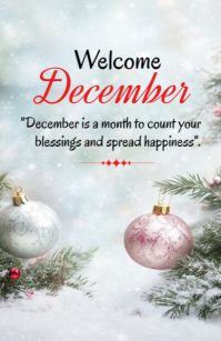 Welcome December template 2025 小报
