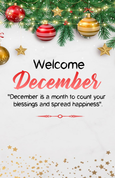 Copy of Welcome December template 2025 | PosterMyWall