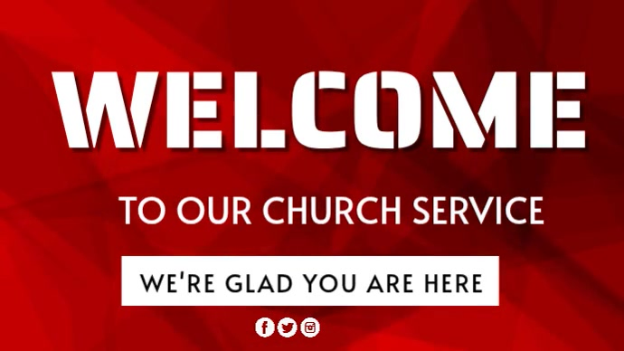 Red Welcome Zoom Backgrounds Template | PosterMyWall