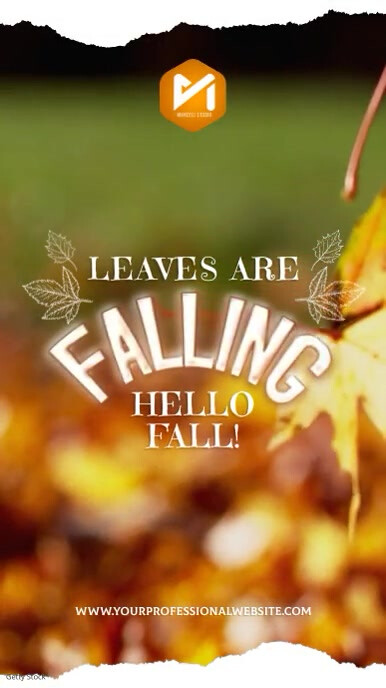 Welcome Fall Social Welcome Fall Autumn Flyer Social Media Video Template | PosterMyWall