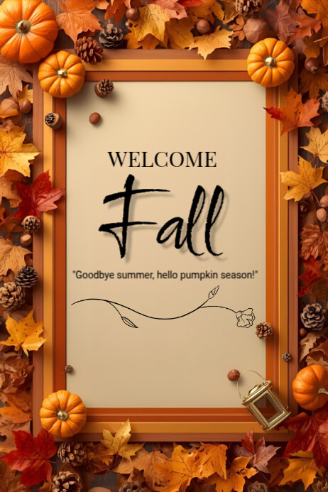 Welcome Fall Poster Greeting Template | PosterMyWall
