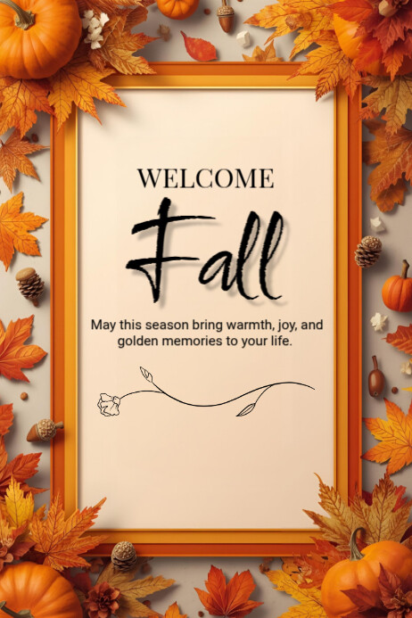 Welcome Fall Poster Greeting Template. | PosterMyWall