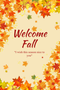 Welcome Autumn Poster Template PosterMyWall Welcome Autumn Poster Template PosterMyWall