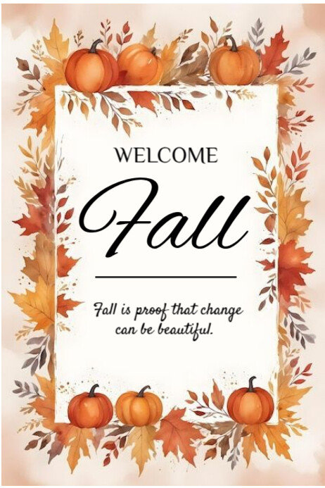 Welcome fall template 2025 | PosterMyWall