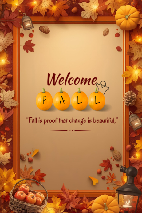 Welcome Fall template 2025 | PosterMyWall