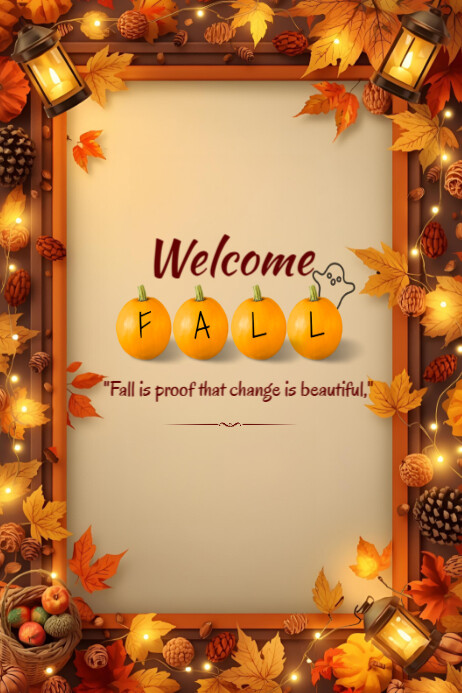 Welcome Fall template 2025 Banner 4' × 6'