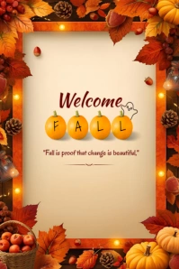 Welcome Fall template 2025 Cartel de 4 × 6 pulg.