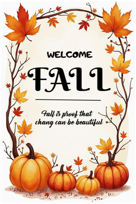 Welcome fall template 2025 Poster