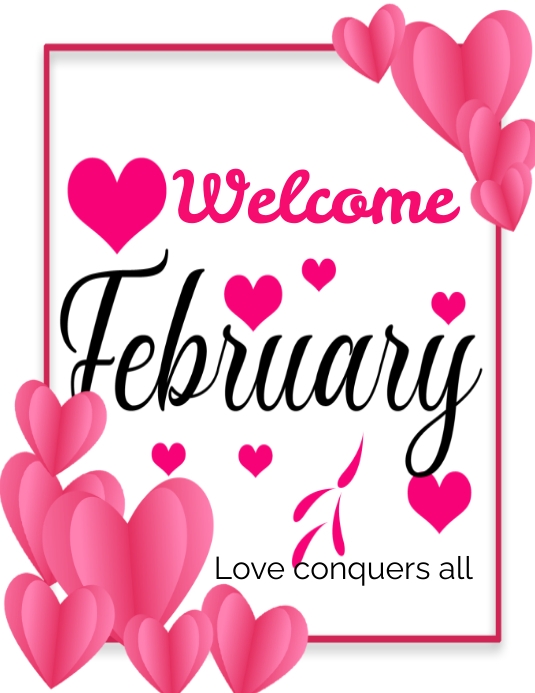 Welcome Sign February welcome february Template | PosterMyWall