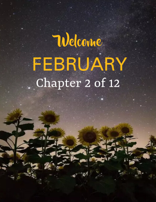 February Chapter 2 Welcome February Template | PosterMyWall