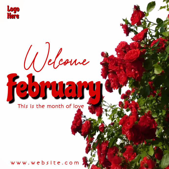 Welcome Sign February Plantilla de welcome february | PosterMyWall