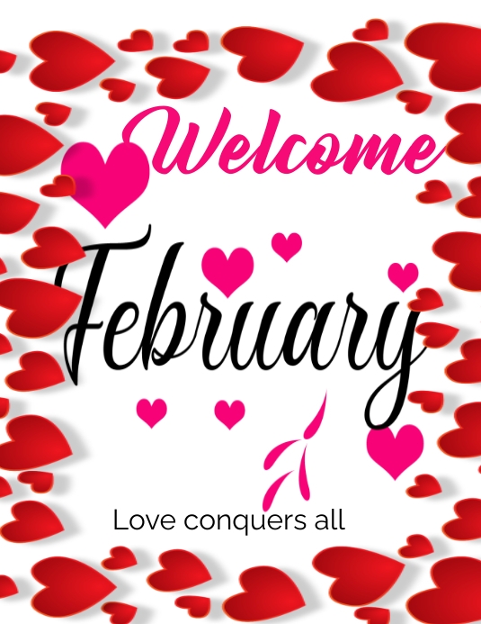 February Invite welcome february Template | PosterMyWall