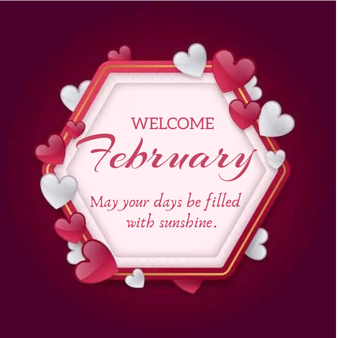 February Posts Welcome February Instagram post Template | PosterMyWall